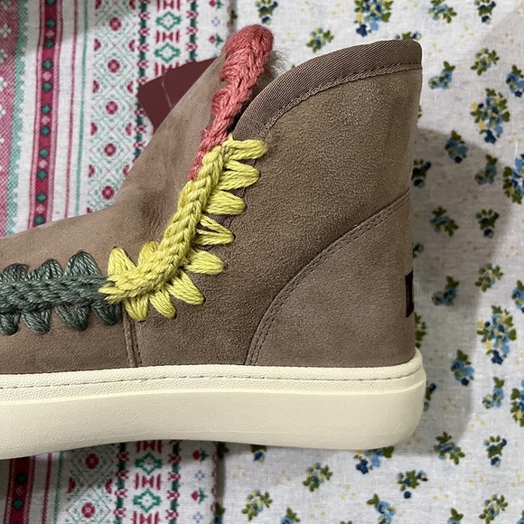 Mou Suede Ankle Boots With Fleece Lining - Picture 6 of 9